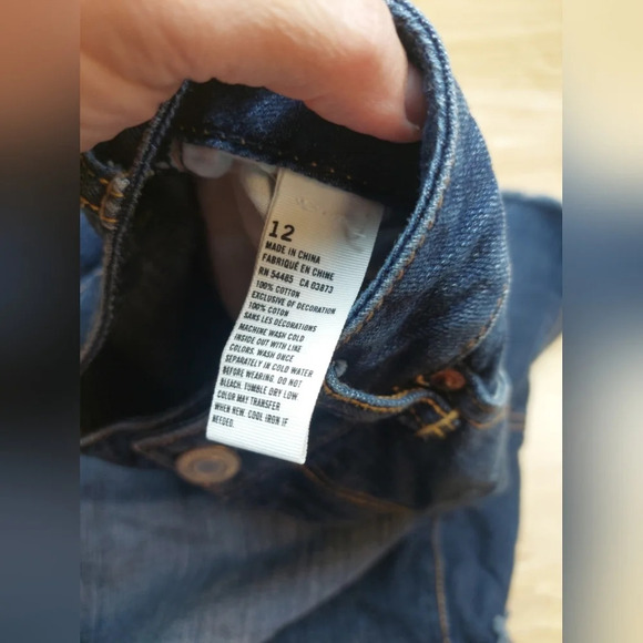 American Eagle Outfitters AE Boyfriend Shorts dark denim 12 Raw hem Summer - Picture 8 of 8